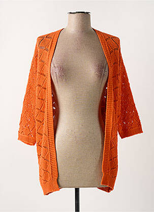 Gilet manches longues manches 3/4 orange LOLA ESPELETA femme