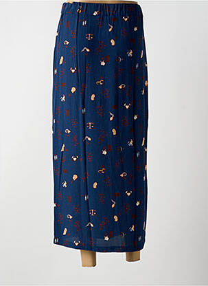 Jupe longue tissage crêpe bleu NICE THINGS femme