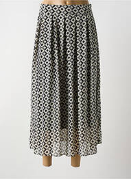 Jupe longue tissage crêpe noir LEO & UGO femme