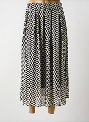 Jupe longue tissage crêpe noir LEO & UGO femme