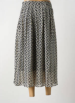 Jupe longue tissage crêpe noir LEO & UGO femme