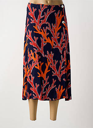 Jupe longue tissage crêpe bleu NICE THINGS femme