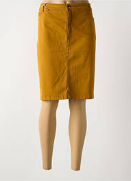 Jupe mi-longue coupe droite jaune COUTURIST femme