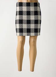Jupe courte coupe droite noir RIVIERES DE LUNE femme