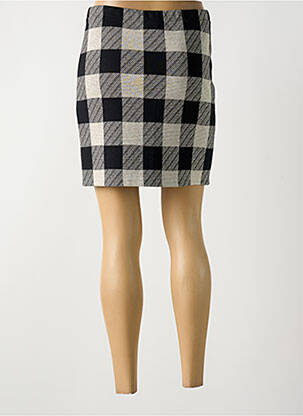 Jupe courte coupe droite noir RIVIERES DE LUNE femme