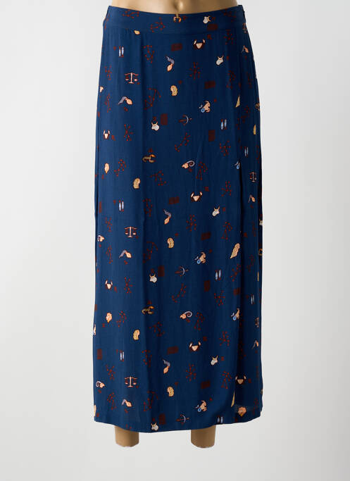 Jupe longue tissage crêpe bleu NICE THINGS femme