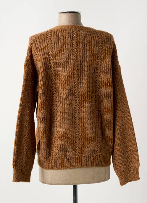 Gilet manches longues marron KANOPE pour femme