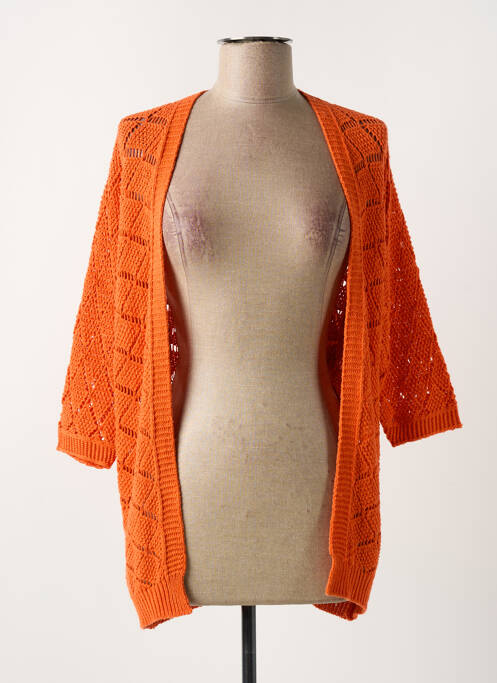 Gilet manches longues orange LOLA ESPELETA pour femme