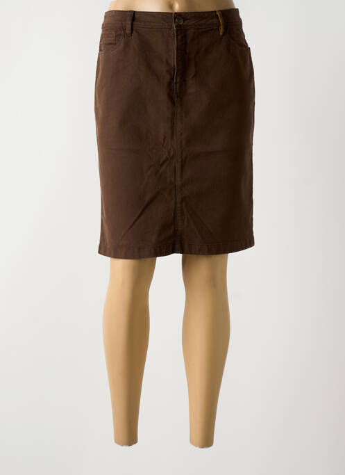 Jupe mi-longue marron COUTURIST pour femme