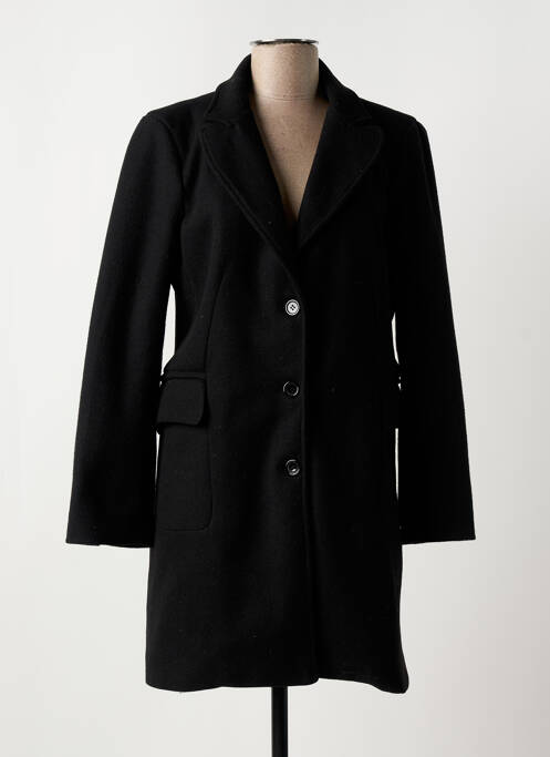 Manteau long noir RIVIERES DE LUNE pour femme