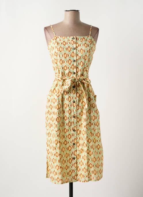 Robe mi-longue beige YERSE pour femme