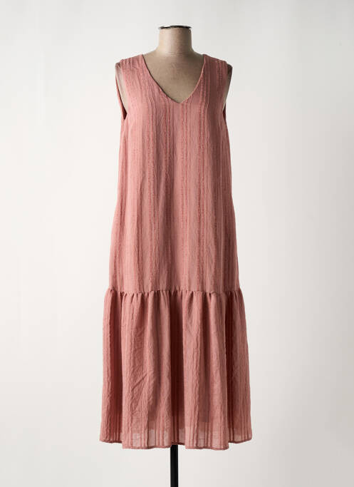 Robe mi-longue rose YERSE pour femme