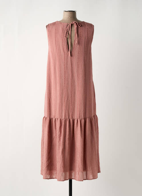 Robe mi-longue rose YERSE pour femme