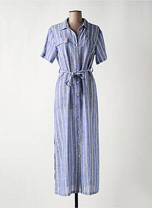 Robe courte manches courtes manches courtes bleu LOLA ESPELETA femme
