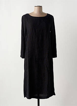Robe mi-longue manches 3/4 manches 3/4 noir COUTURIST femme