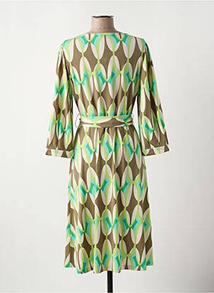 Robe mi-longue coupe fluide manches longues vert BETTY BARCLAY femme