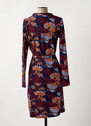 Robe mi-longue coupe fluide manches longues bleu LA FIANCÉE femme