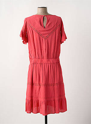 Robe mi-longue manches courtes manches courtes rose TEOH & LEA femme