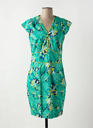 Robe courte manches courtes manches courtes vert LA FIANCÉE femme