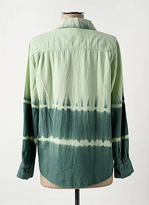 Chemisier imprimé fantaisie manches longues vert KANOPE femme