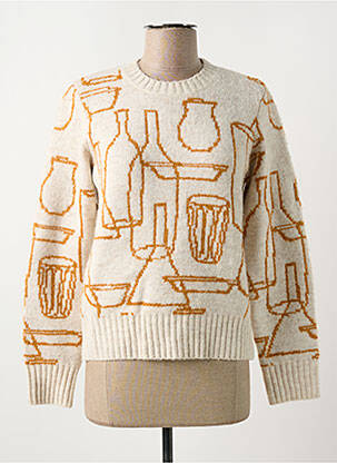 Pull resserrée sur le bas manches longues beige NICE THINGS femme