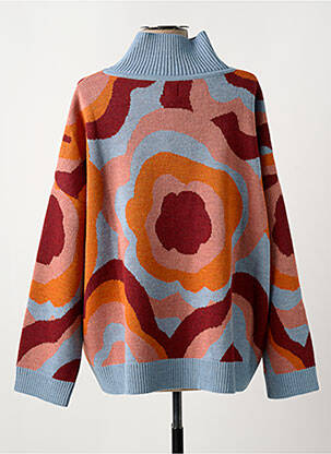 Pull coupe droite manches longues bleu MADE IN SENS femme