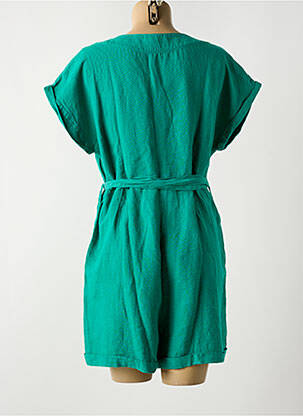 Combishort fermeture boutonnée sur le devant manches courtes vert RIVIERES DE LUNE femme