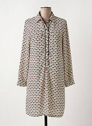 Robe mi-longue beige RIVIERES DE LUNE pour femme