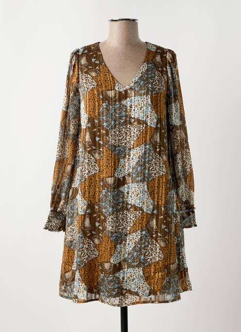Robe courte marron LOLA ESPELETA pour femme