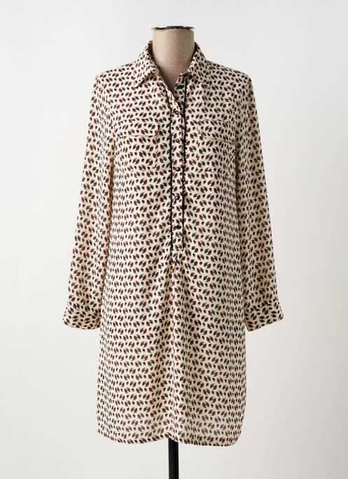 Robe mi-longue beige RIVIERES DE LUNE pour femme