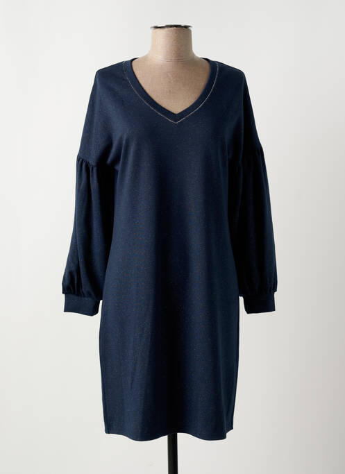 Robe mi-longue bleu RIVIERES DE LUNE pour femme