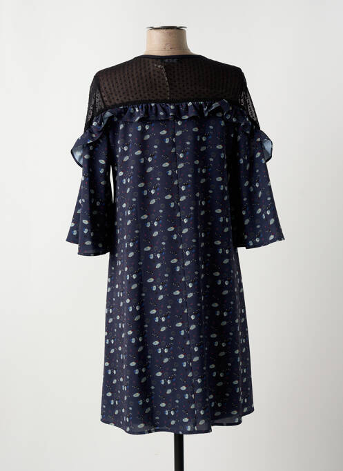 Robe mi-longue bleu RIVIERES DE LUNE pour femme