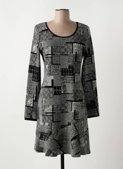 Robe mi-longue noir RIVIERES DE LUNE pour femme