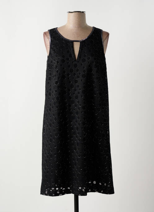 Robe mi-longue noir RIVIERES DE LUNE pour femme