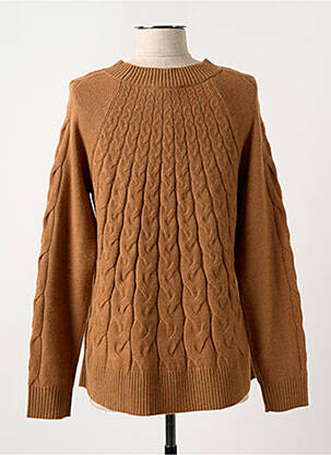 Pull col rond manches longues marron BETTY BARCLAY femme