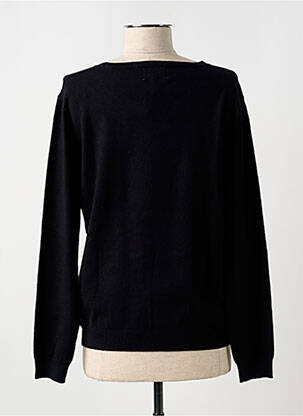 Pull col rond manches longues noir LEO & UGO femme