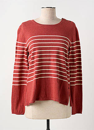 Pull col rond manches longues rouge YERSE femme