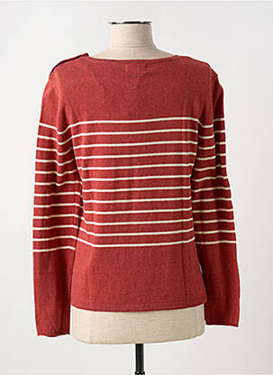 Pull col rond manches longues rouge YERSE femme