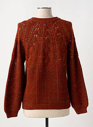 Pull resserrée sur le bas manches longues marron LOLA ESPELETA femme