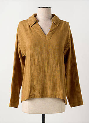 Blouse manches longues manches longues marron YERSE femme
