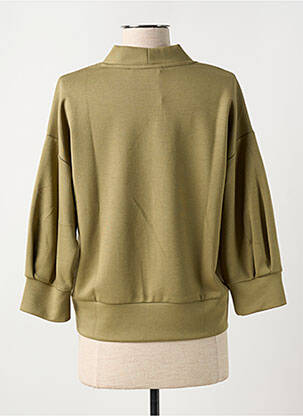Sweat-shirt resserrée sur le bas manches 3/4 vert BETTY BARCLAY femme