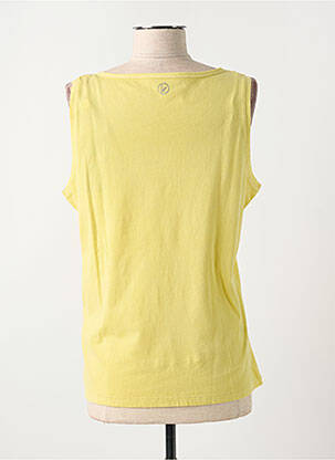 Top coupe cintrée sans manche jaune CONCEPT K femme