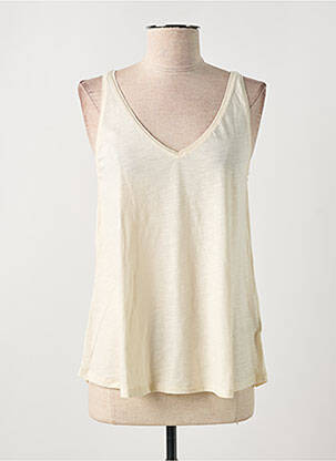 Top col v fines bretelles blanc LOLA ESPELETA femme