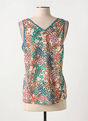 Top imprimé fantaisie fines bretelles bleu LOLA ESPELETA femme