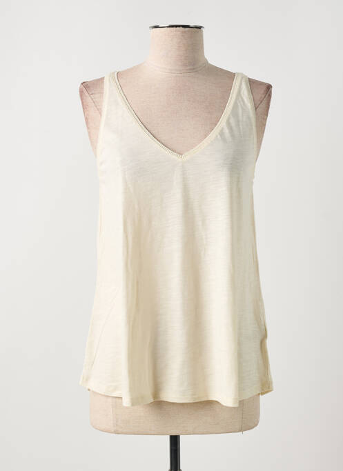 Top col v fines bretelles blanc LOLA ESPELETA femme