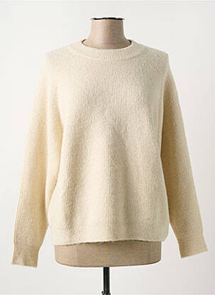 Pull coupe droite manches longues beige NICE THINGS femme