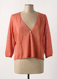 Gilet manches longues manches 3/4 orange YERSE femme