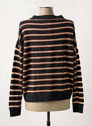 Pull coupe droite manches longues gris TEOH & LEA femme