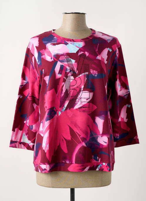 T-shirt coupe droite manches 3/4 rose RABE femme