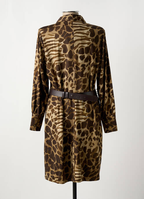 Robe mi-longue marron K-DESIGN pour femme